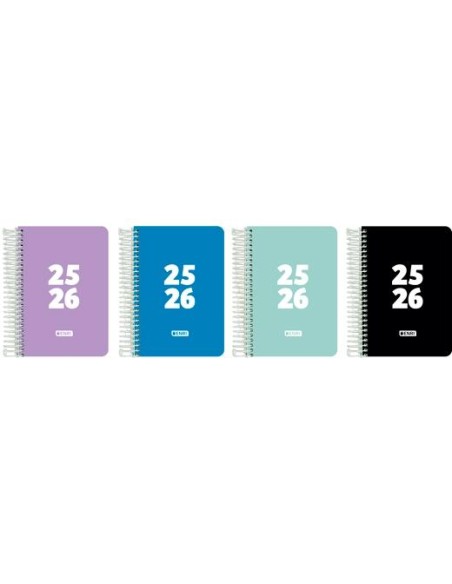 ENRI AGENDA ESCOLAR TEENS ESPIRAL 8º DP T/PLÁSTICO C/SURTIDOS 2025-2026 CASTELLANO - Pack de 5 unidades